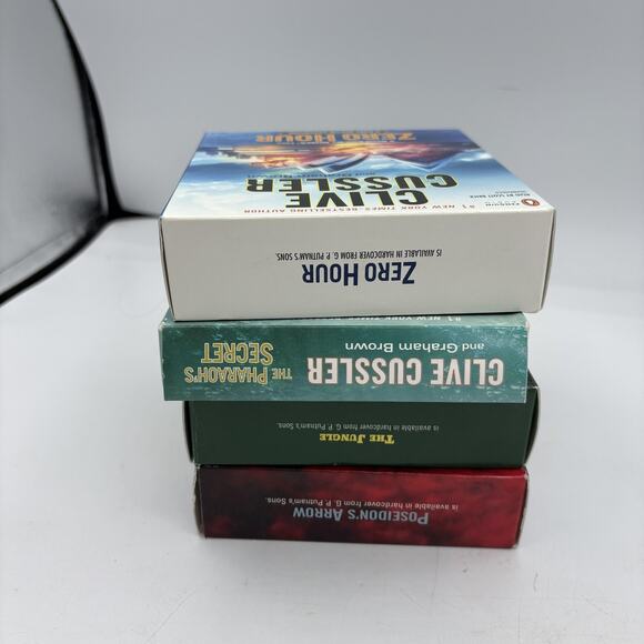 Clive Cussler Audiobook Lot of 4 Jungle Poseidon's Arrow Pharaoh's Secret Zero - Picture 9 of 10